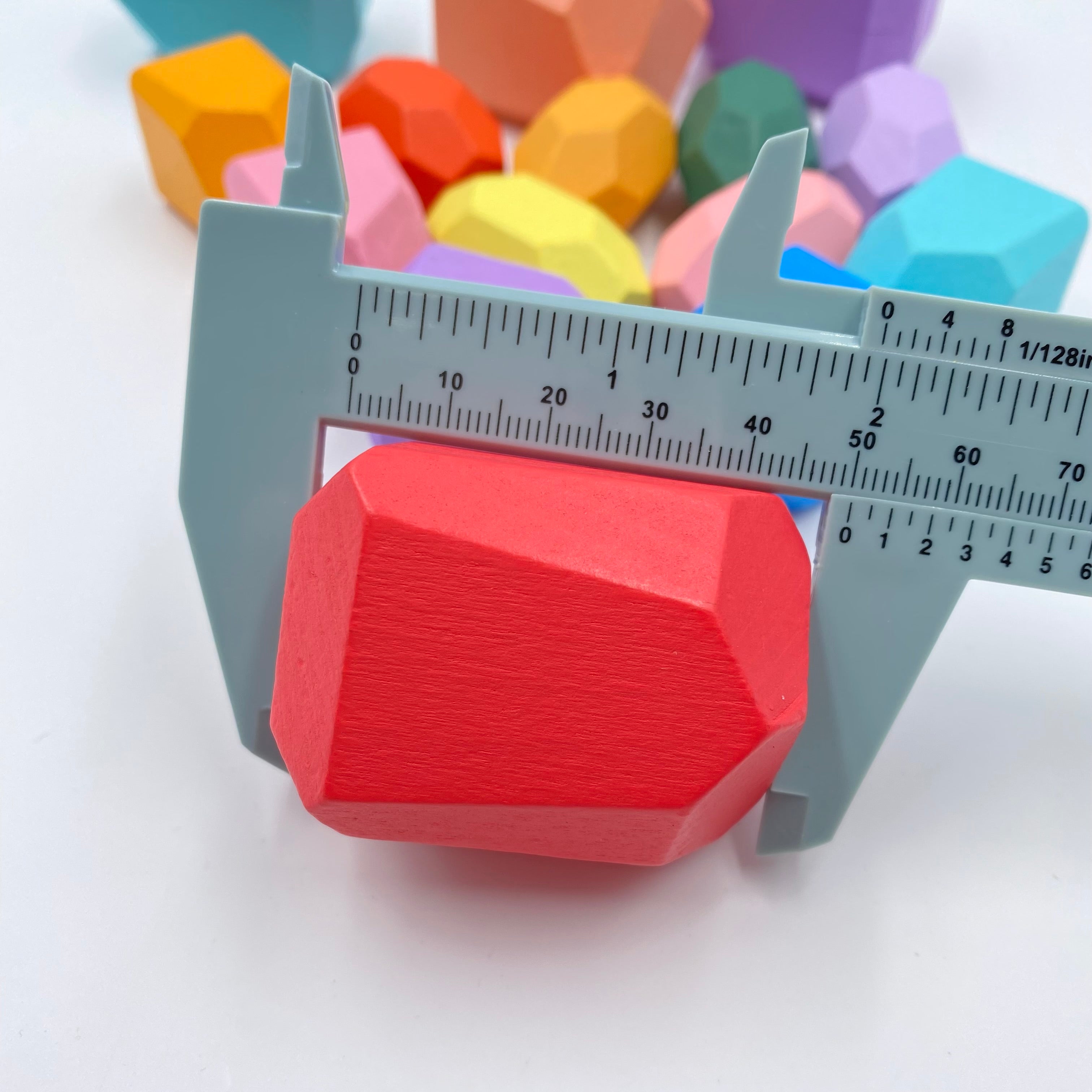 16 Pcs Wooden Stone Balancing Stacking Blocks In Pastel/macaron Colors