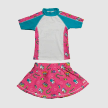 Girls 2-6 Short Sleeve Rashguard Set