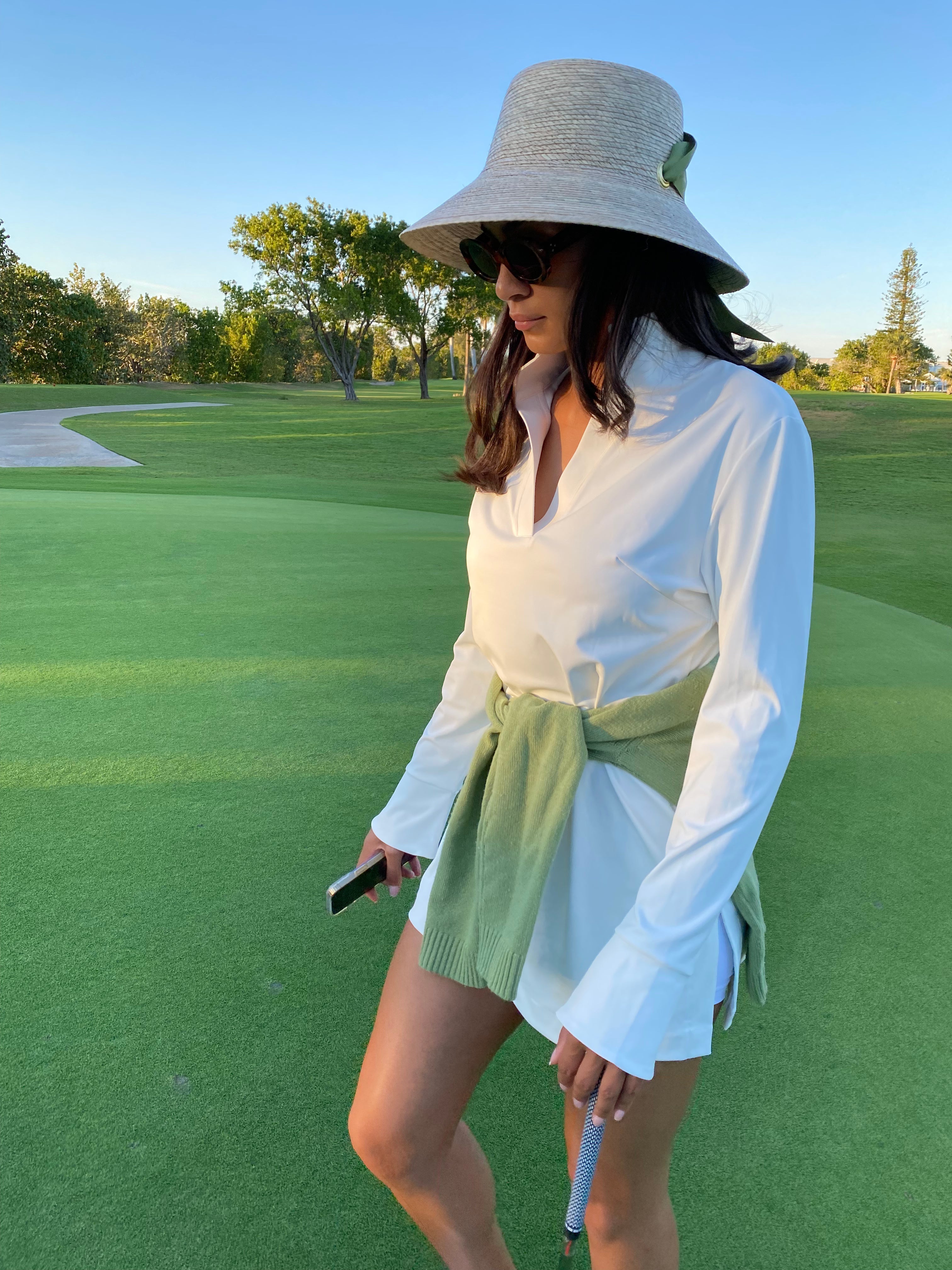 Clematis Bucket Hat - Ivory Grosgrain Ribbon