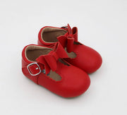 Bow T-straps - Red