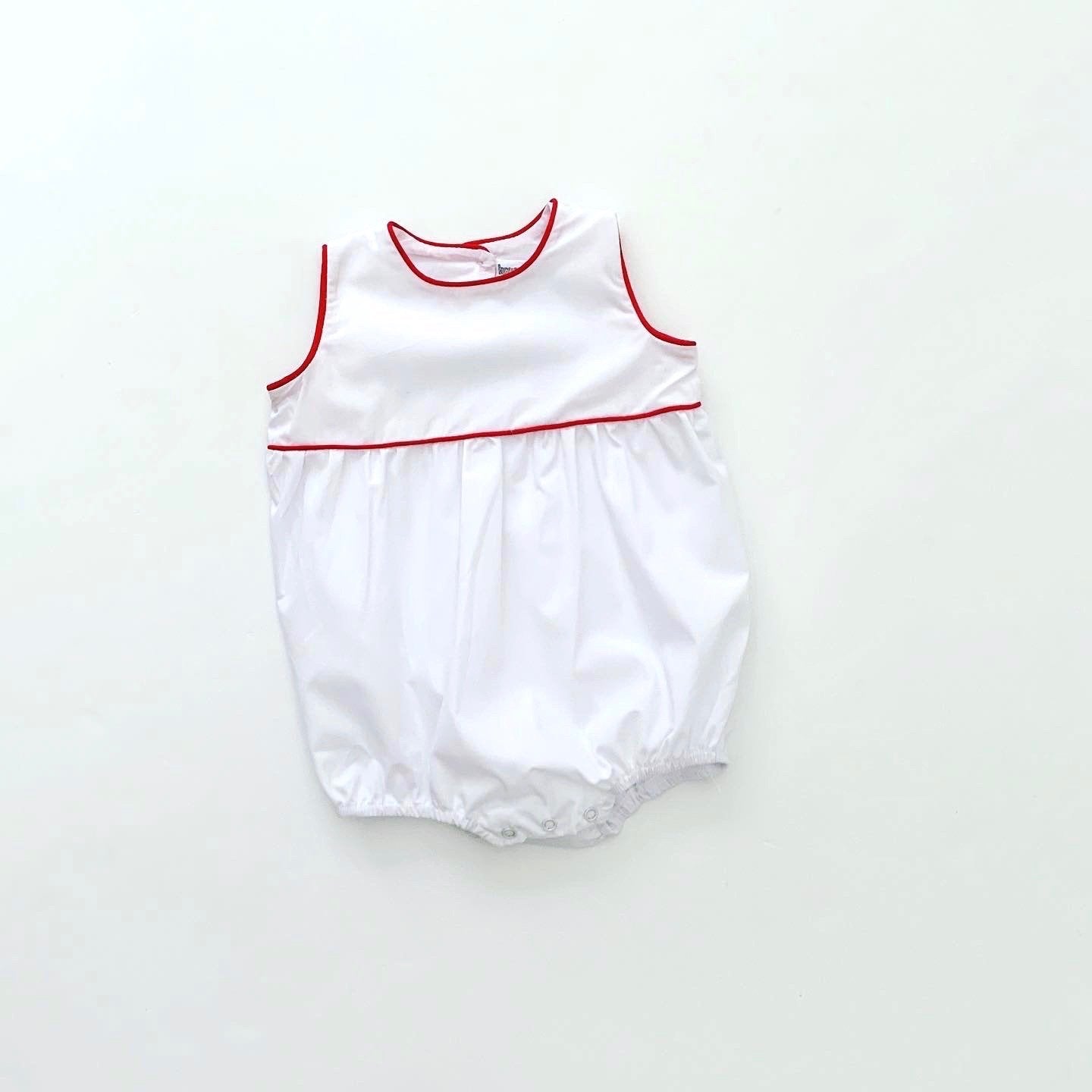 White Bubble With Piped Trim