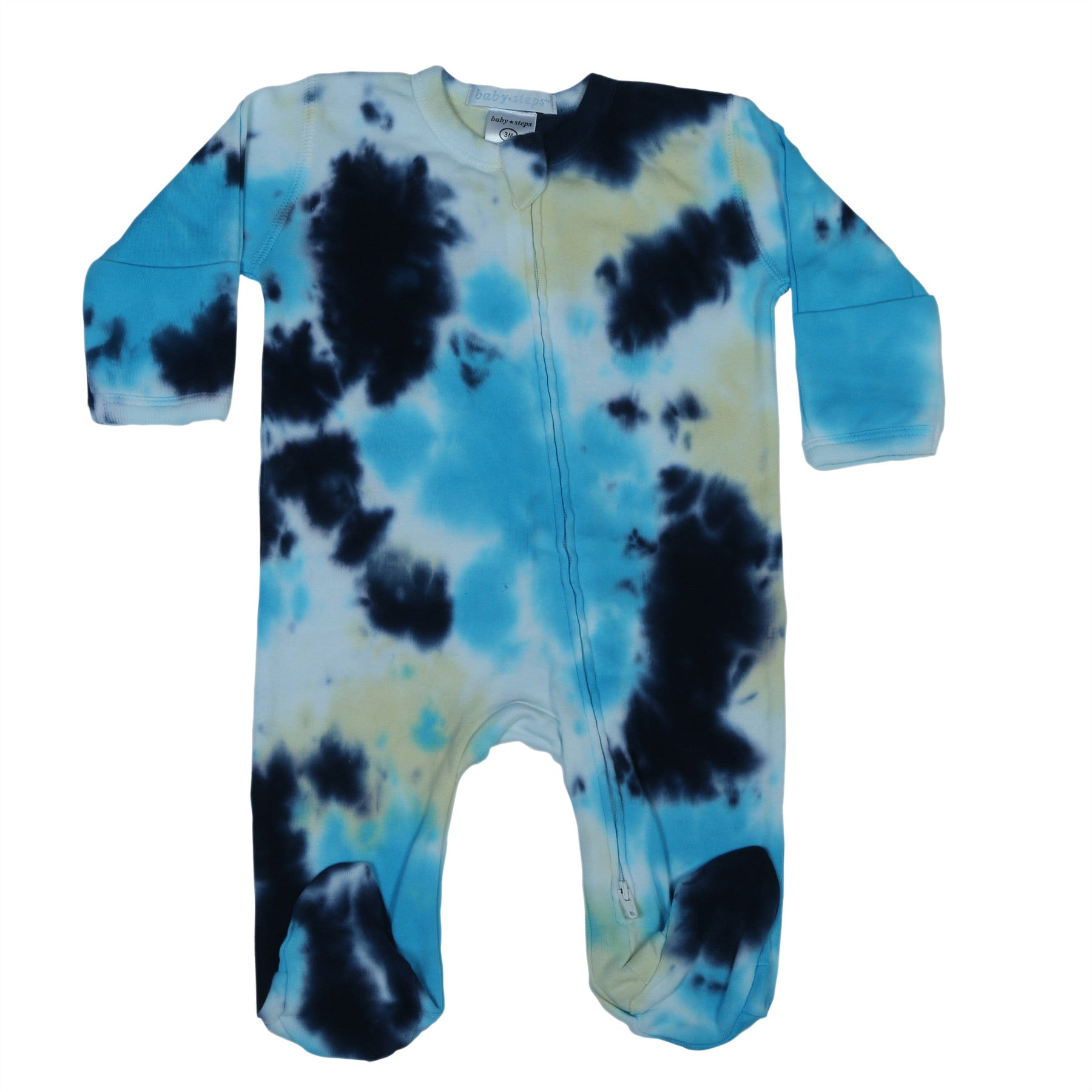 Baby Tie Dye Zipper Footie - Jordan