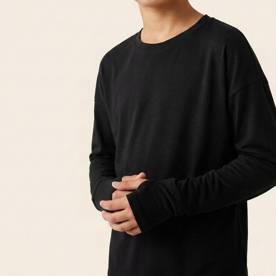 Teens’ Ultra Soft Tencel™ Micro Modal Long Sleeve Thumb-tee