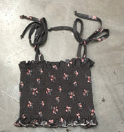 Tweenstyle - Charcoal Floral Smock Top