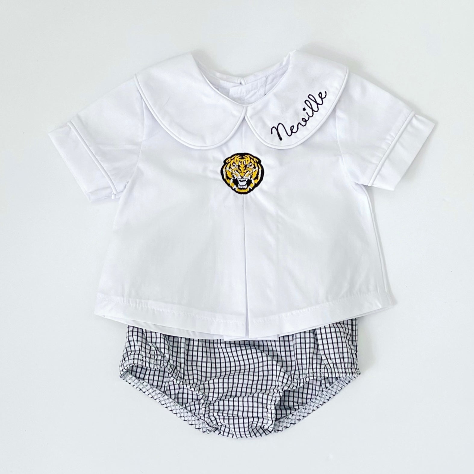 Pleated Peter Pan Diaper Shirt - Boy