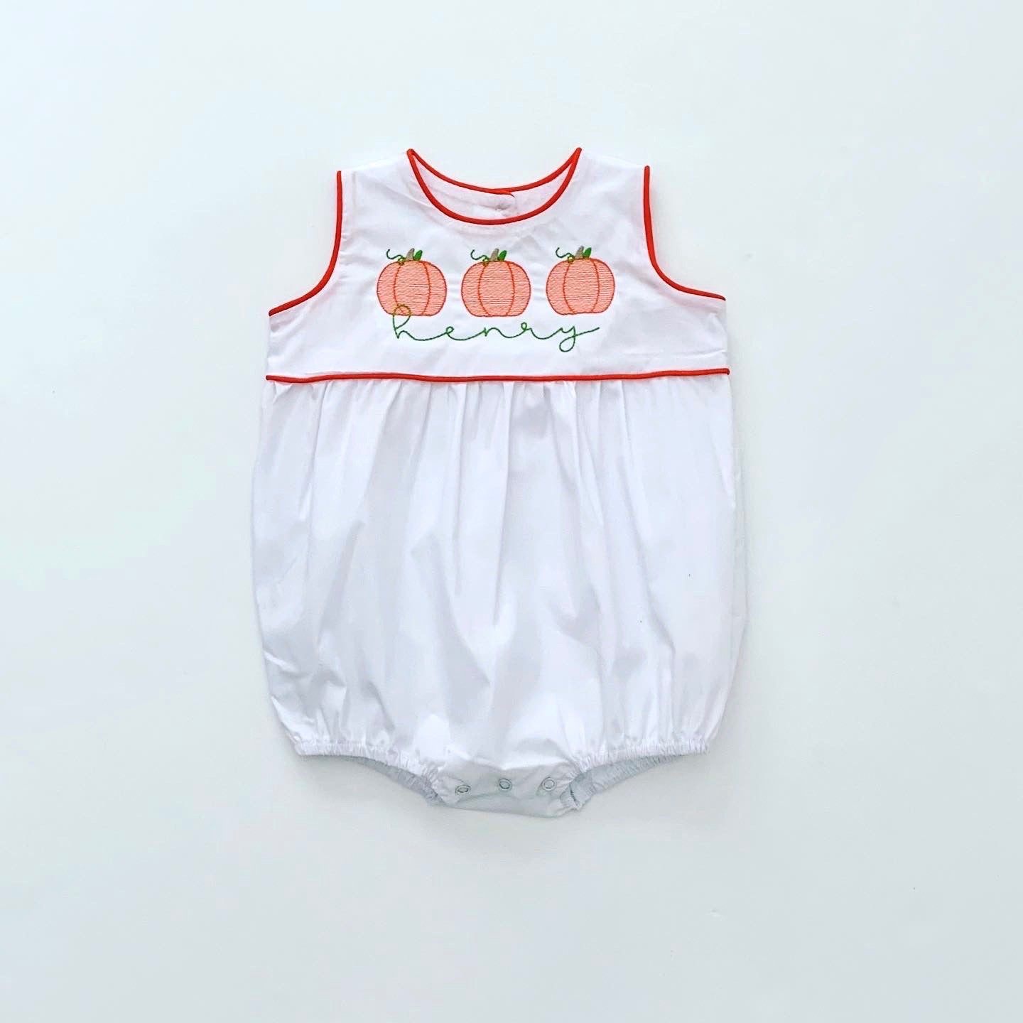 White Bubble With Piped Trim