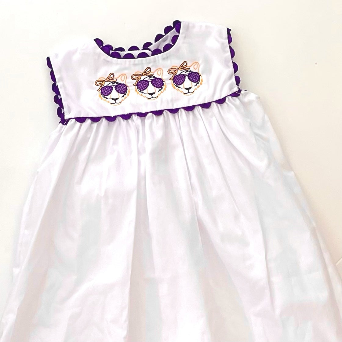 White Dress With Ric Rac Trim