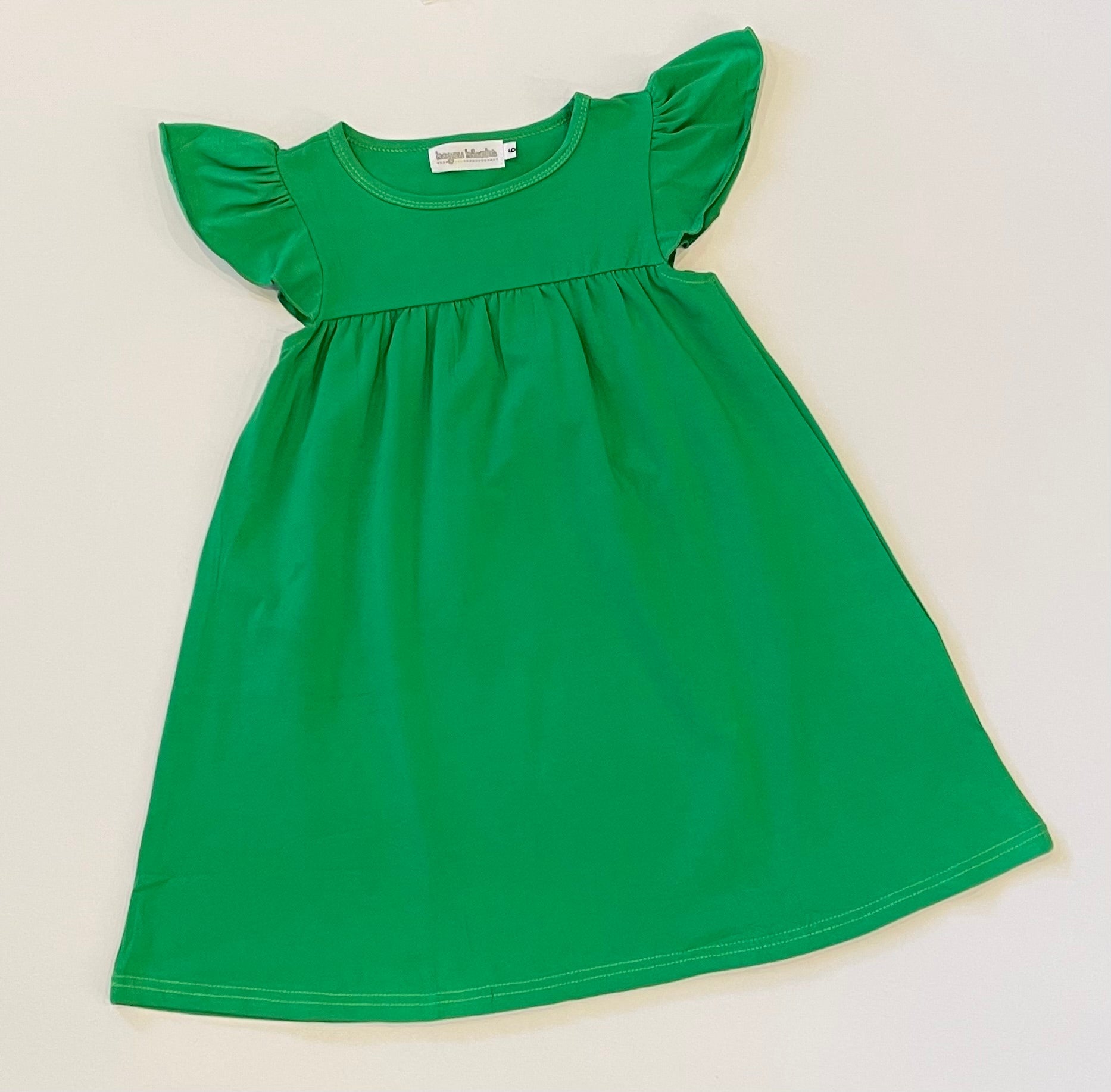 Flutter Sleeve Dress—green