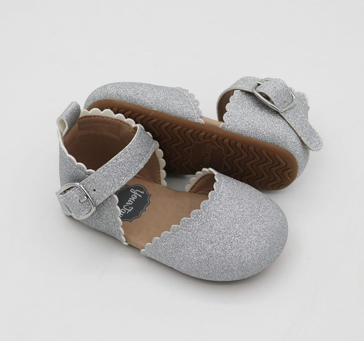 Jennas Closed Toe - Silver Glitter