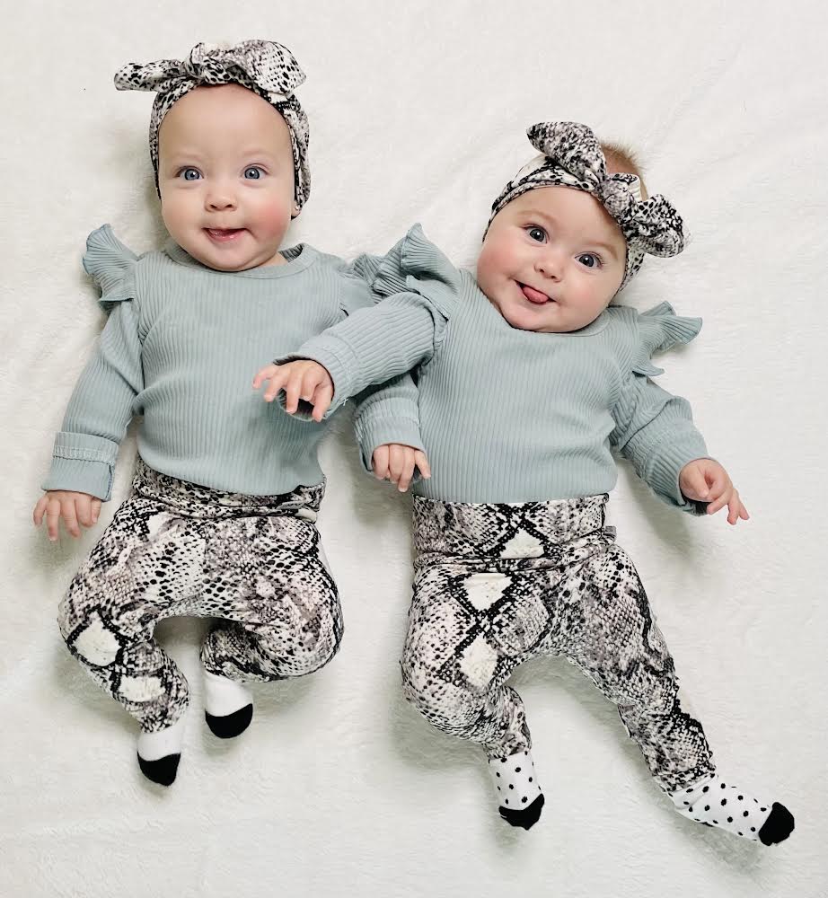 Grey Snake Print Leggings