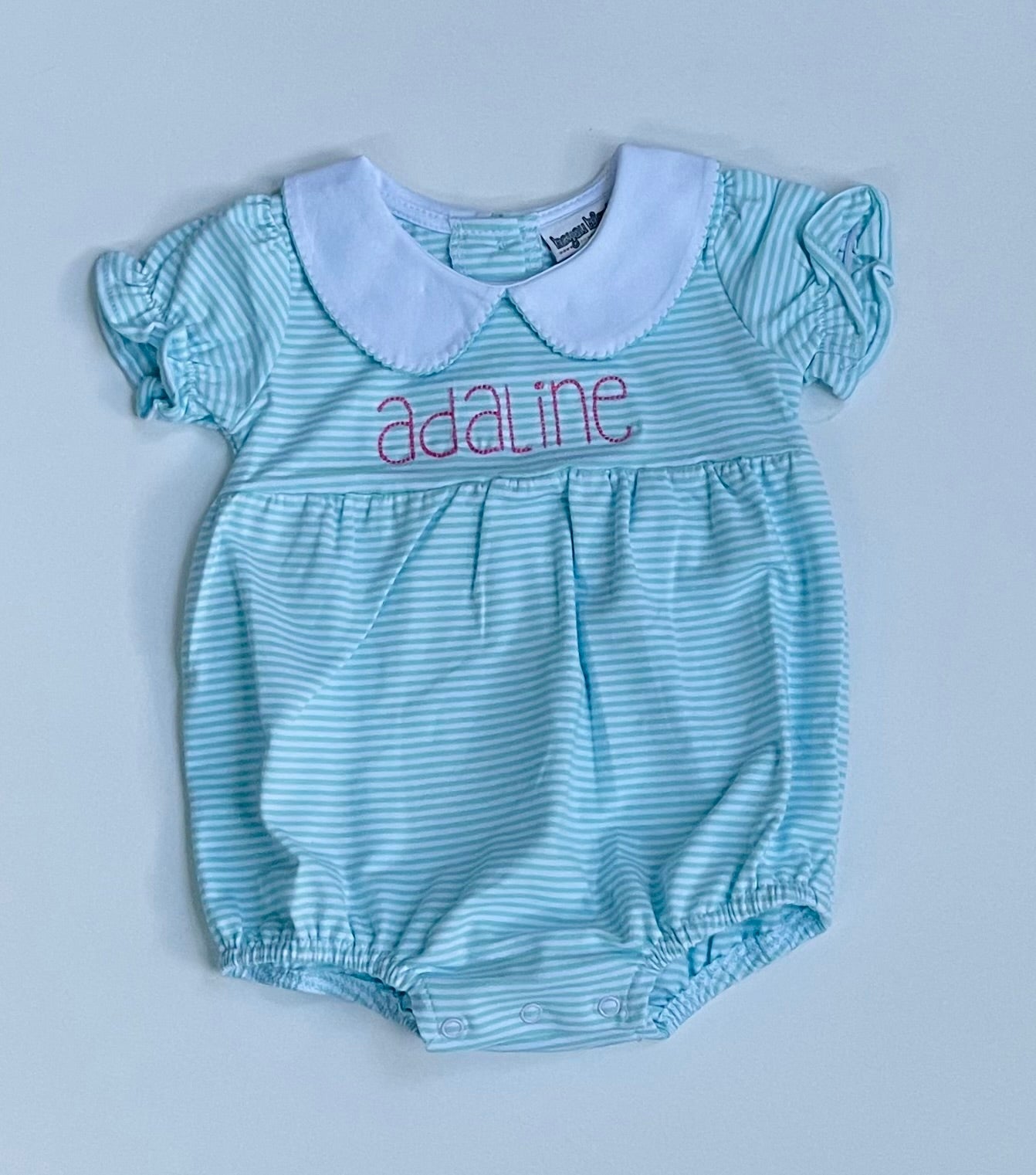 Knit Stripe Peter Pan Collar Bubble