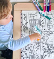 Reusable Silicone Placemat: Entertain Kids With Washable Coloring Placemat