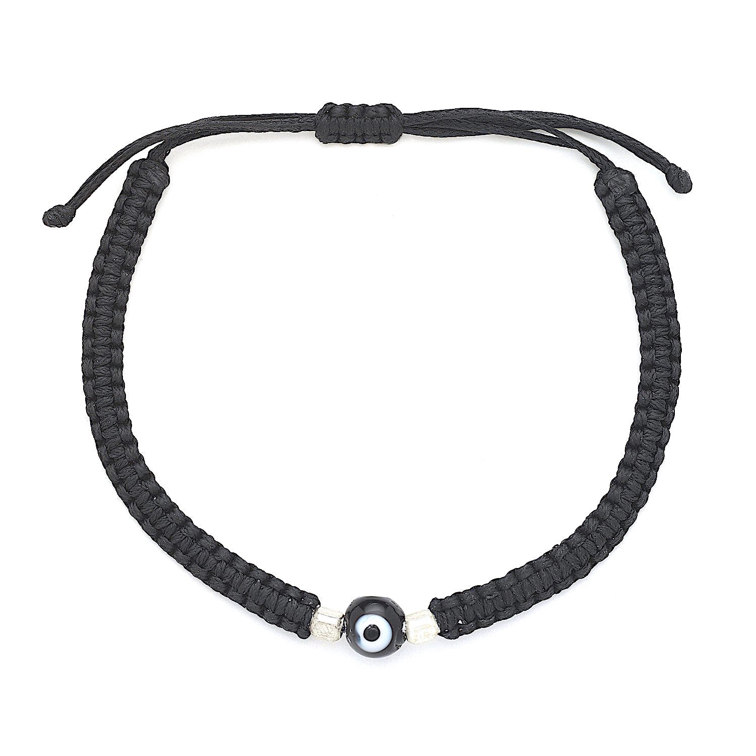 Sterling Silver Ceramic Evil Eye Bracelet