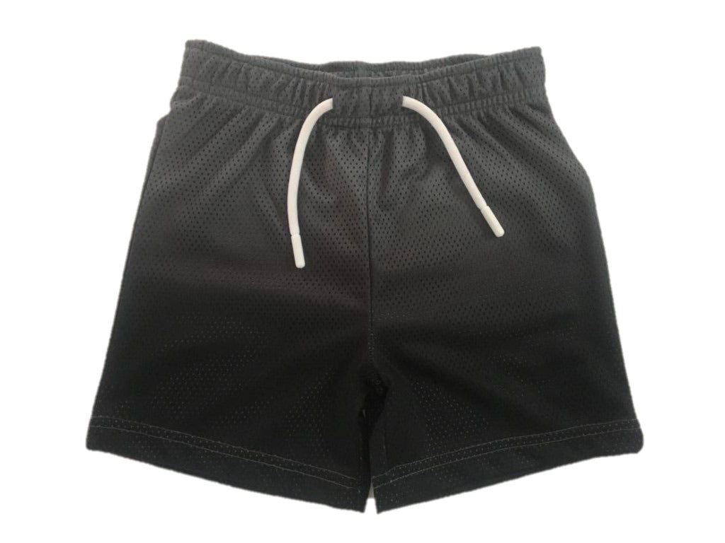 Kids Mesh Shorts - Gradient Coal And Black