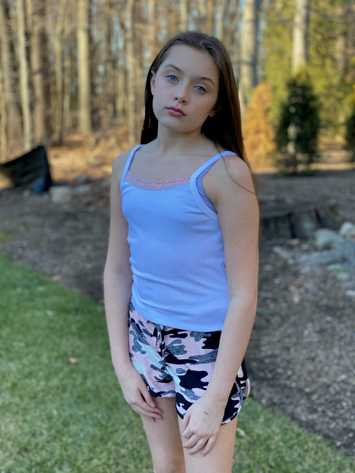 Tweenstyle - Shorts -  Blush Pink Camo