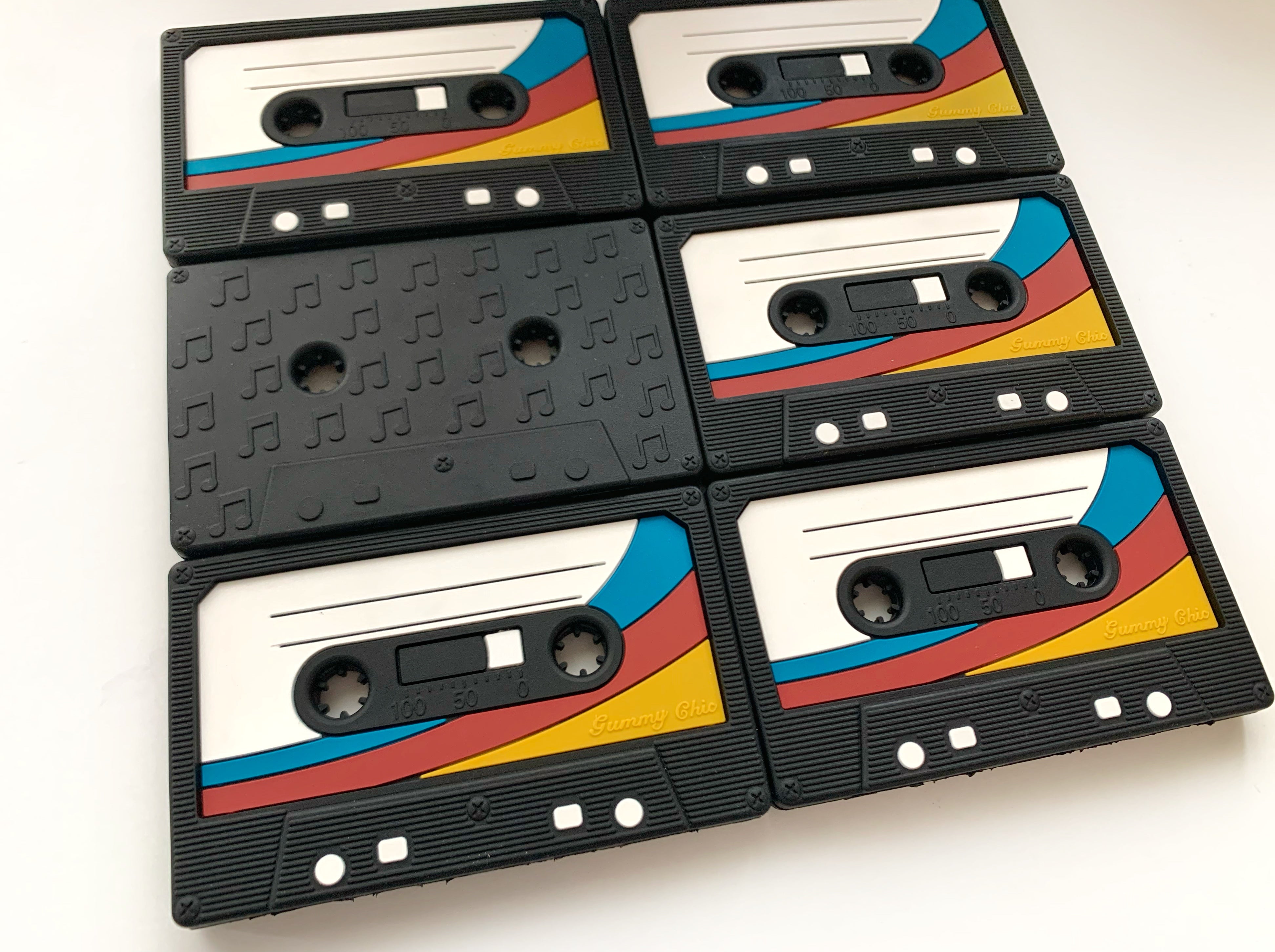 Monochromatic Swaddle Blanket, Baby Blanket Mix Tape Cassette