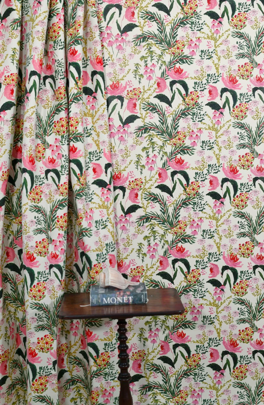 Wild French Garden In Chartreuse- Fabric