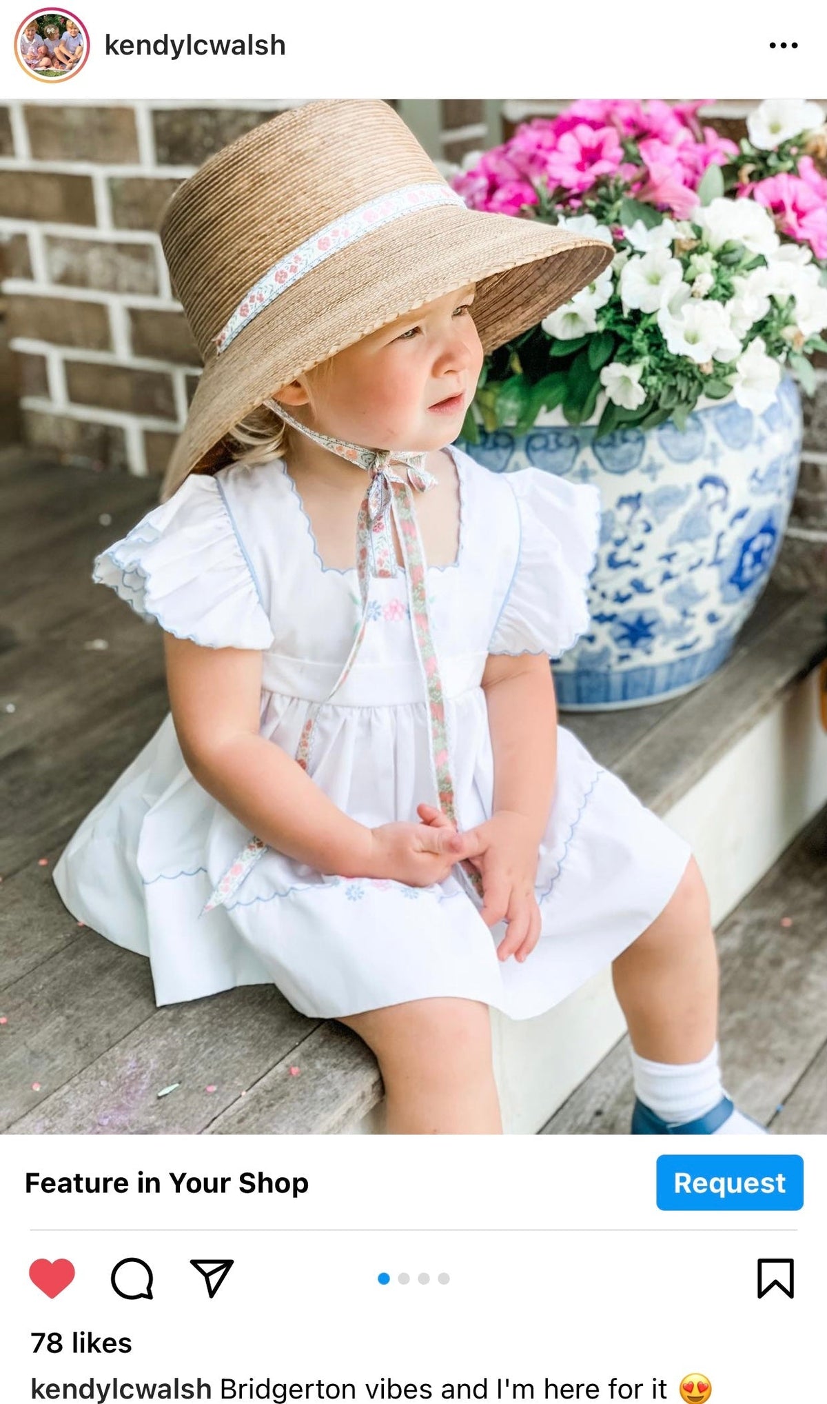 Palmetto Girl’s Hat - Long Navy Grosgrain