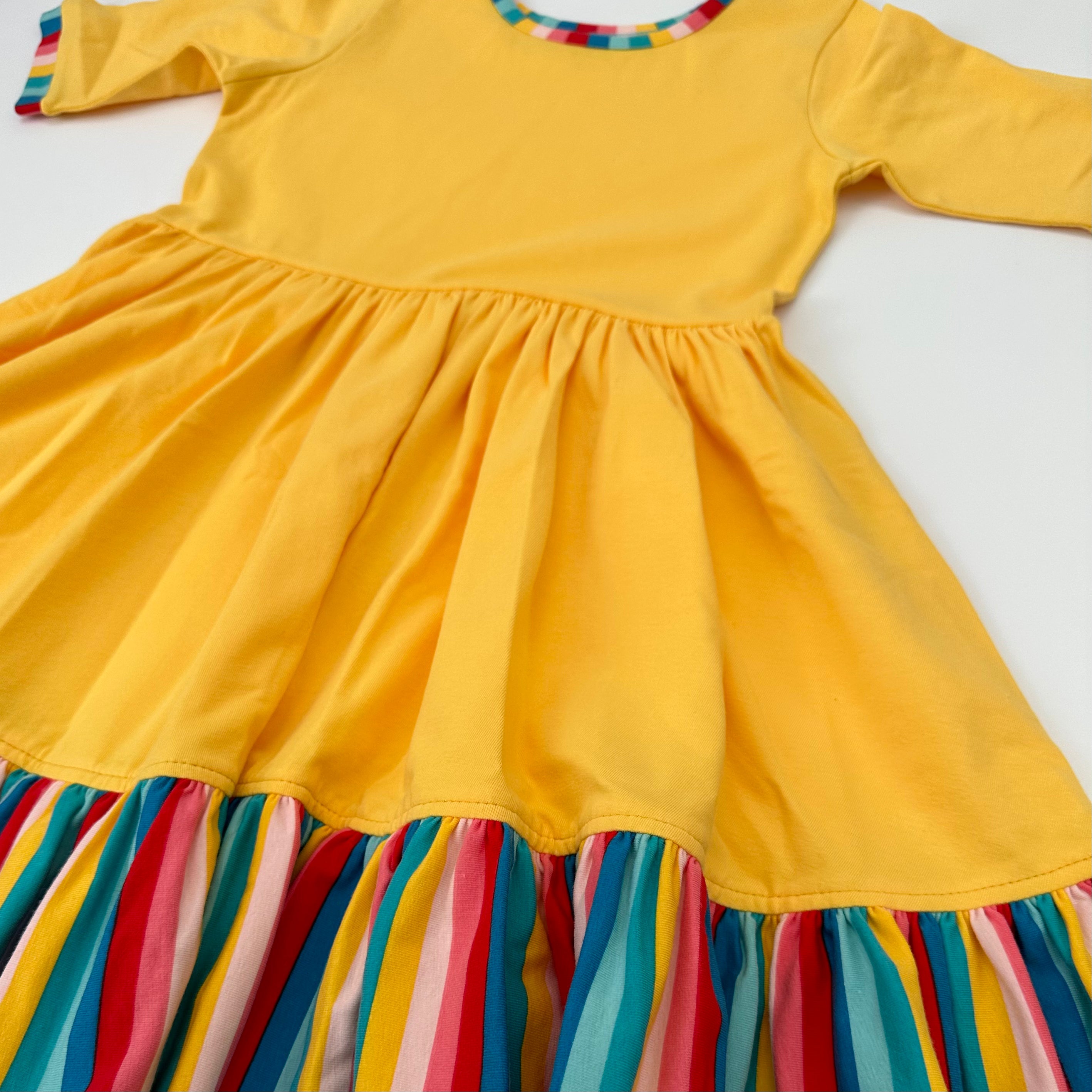 School Stripes/daffodil Charlee Dress