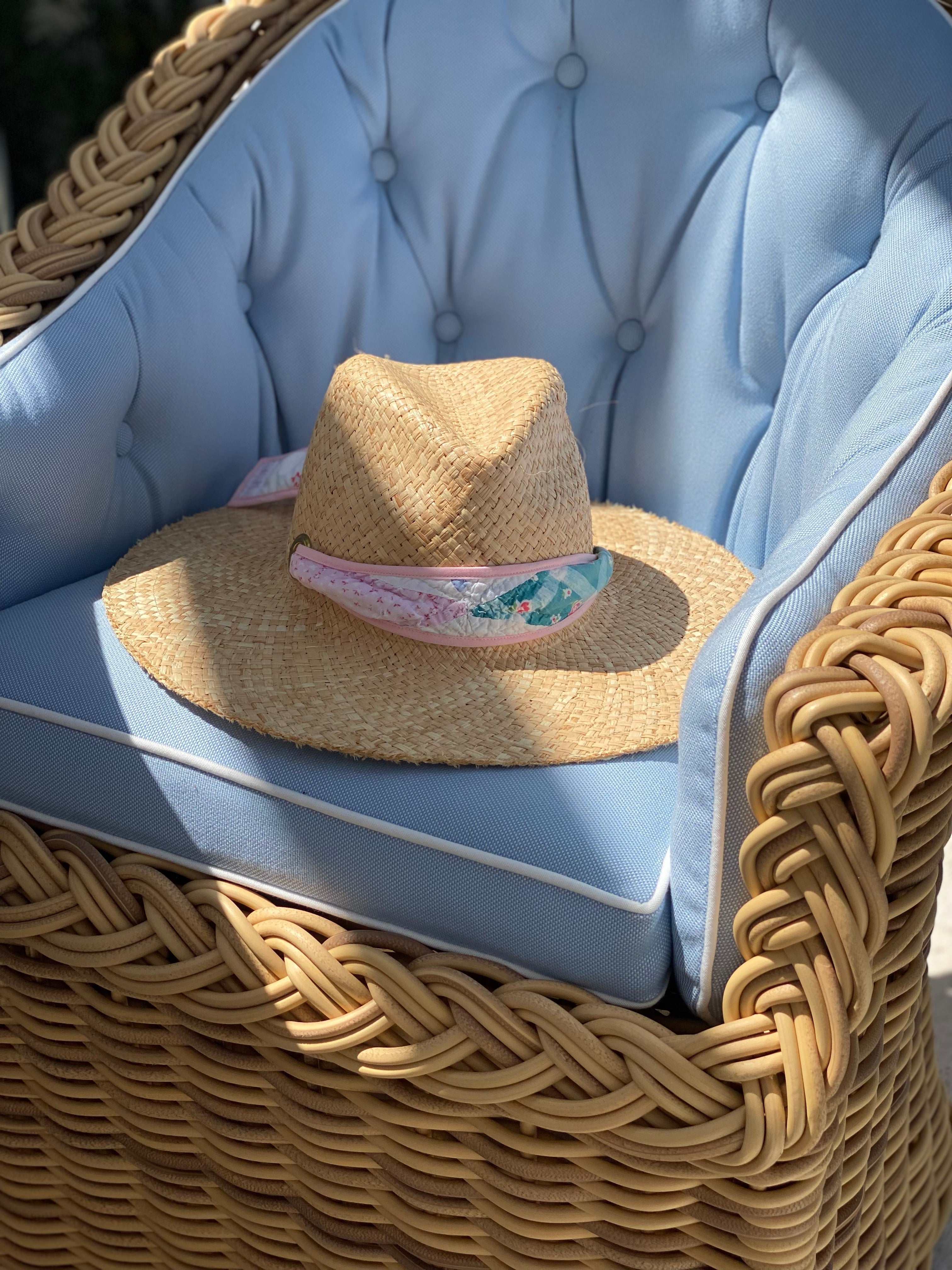 Oleander Sun Hat - Antique Eyelet Lace Ribbon