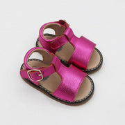 Paige T-bar Sandals - Metallic Pink