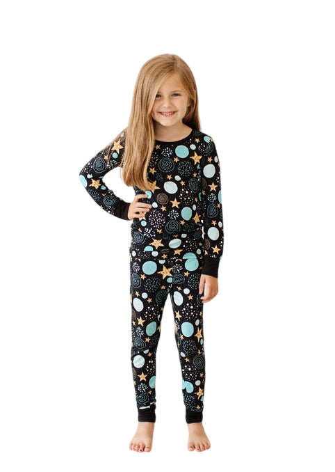 New Year's Eve Celebration Two Piece Bamboo Pajama Set