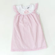 Seersucker Flutter Sleeve Dress - Pink