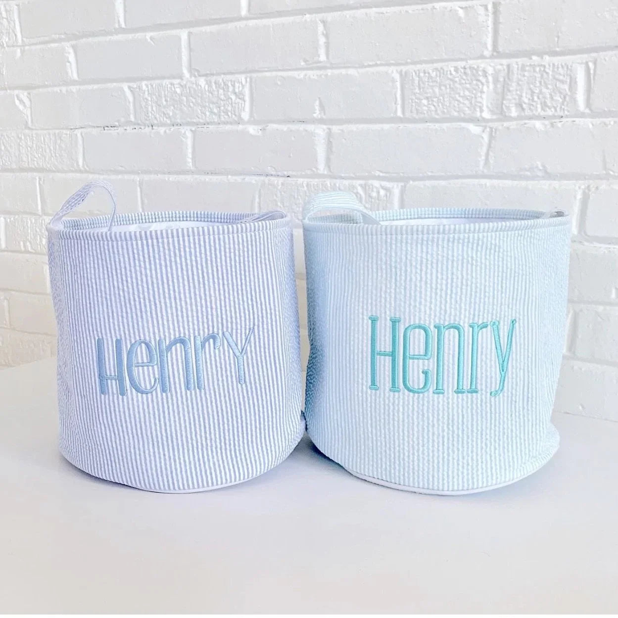 Seersucker And Gingham Buckets