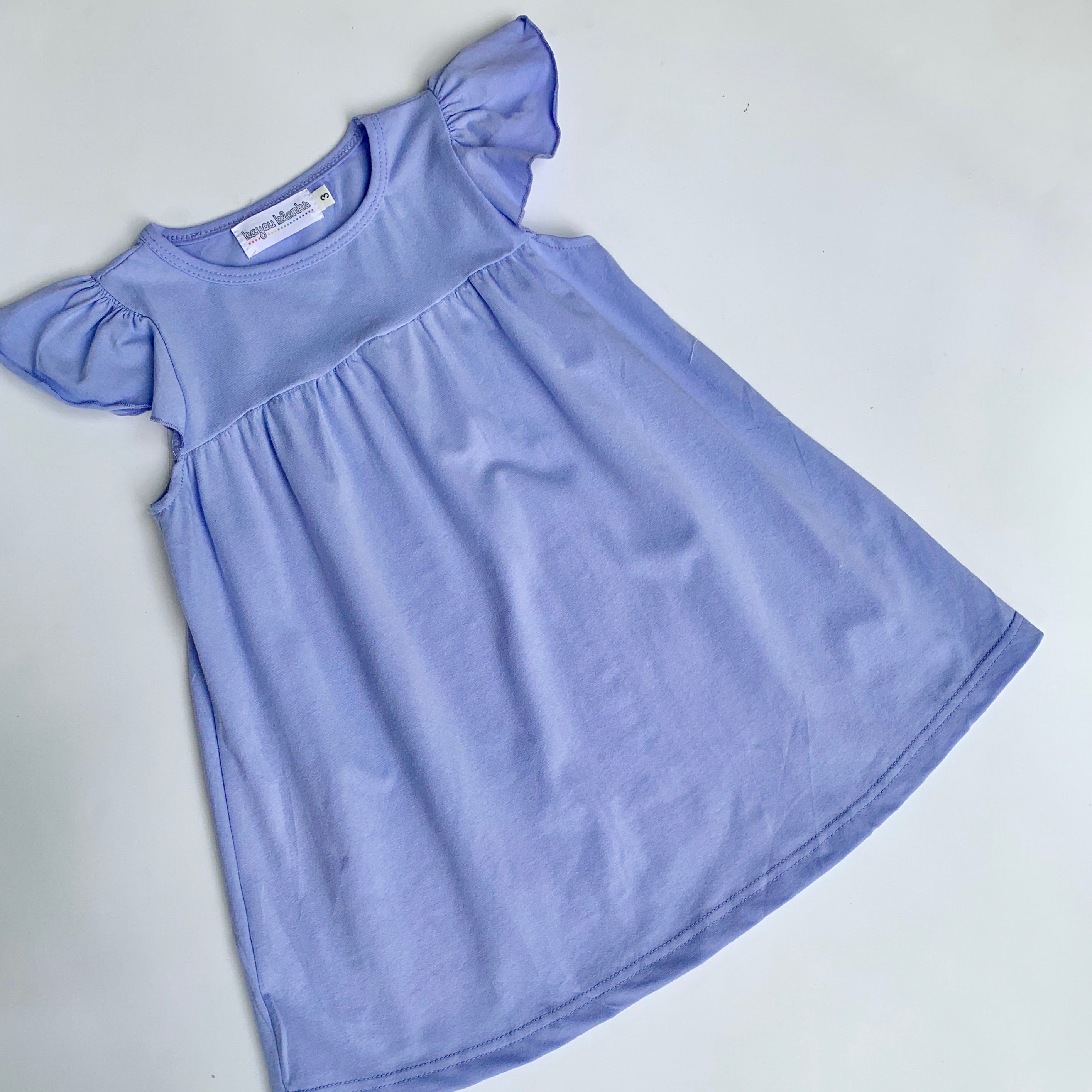 Flutter Sleeve Dress—periwinkle