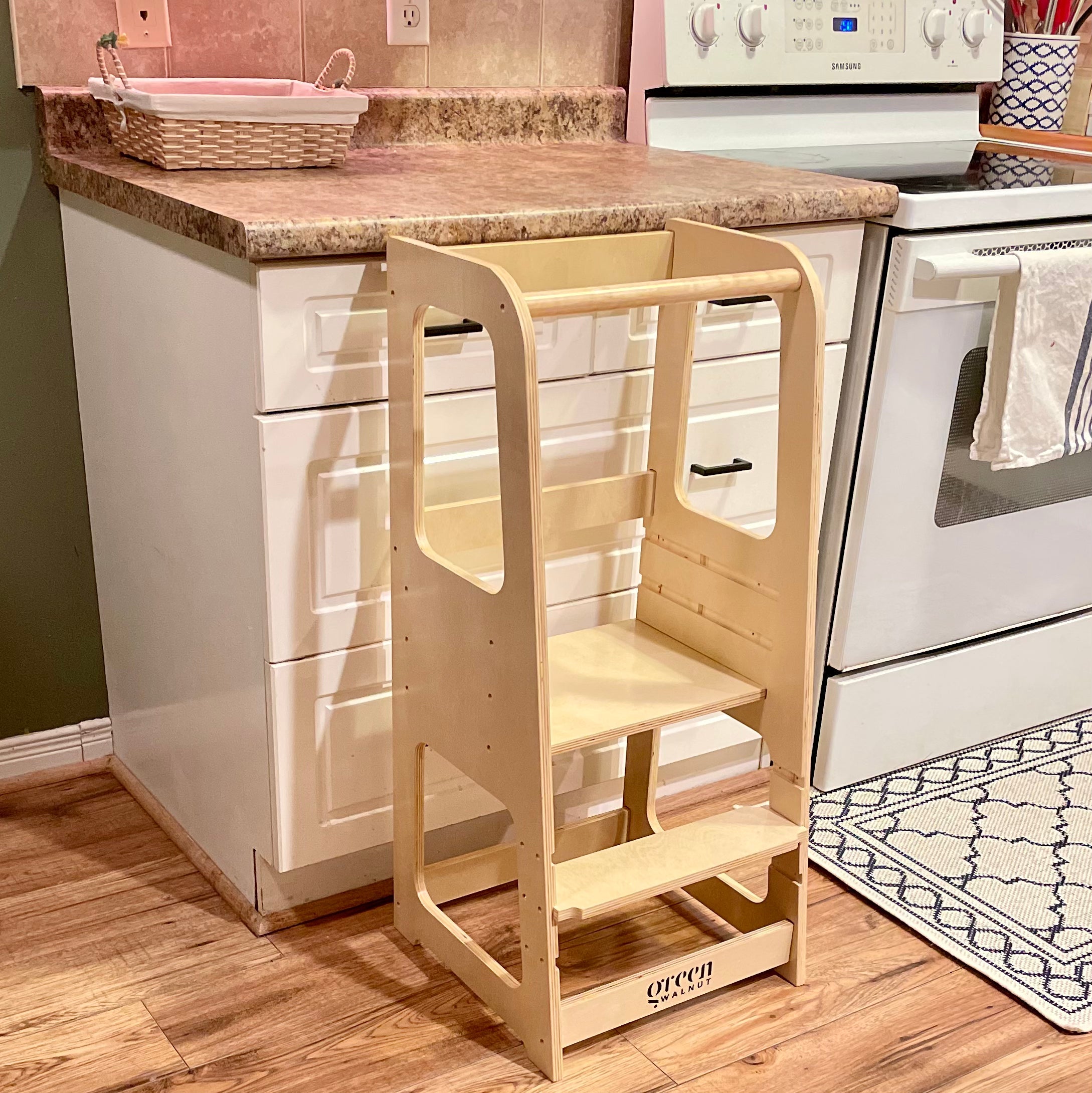 Kids & Toddler Learning Tower | Kitchen Step Stool ( Natural )