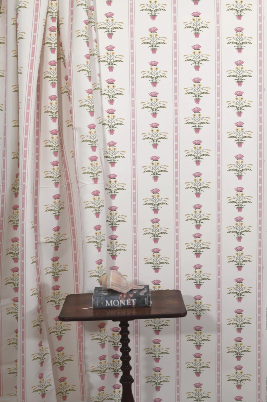 Lotus Garden In Rose- Fabric