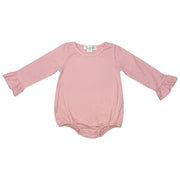 Threaded Cotton Girl Long Sleeve Ruffle Bubble 100% Cotton