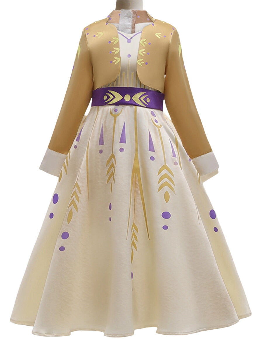 Girls Anna Costume Dress Halloween