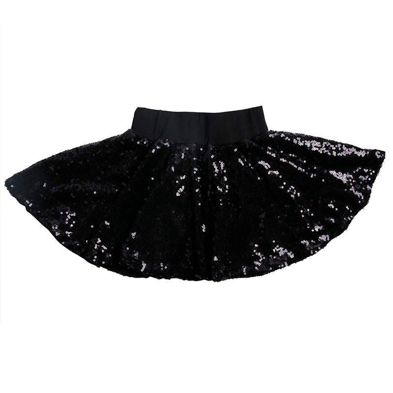Black Sequin Skirted Bummie (skirt Only)