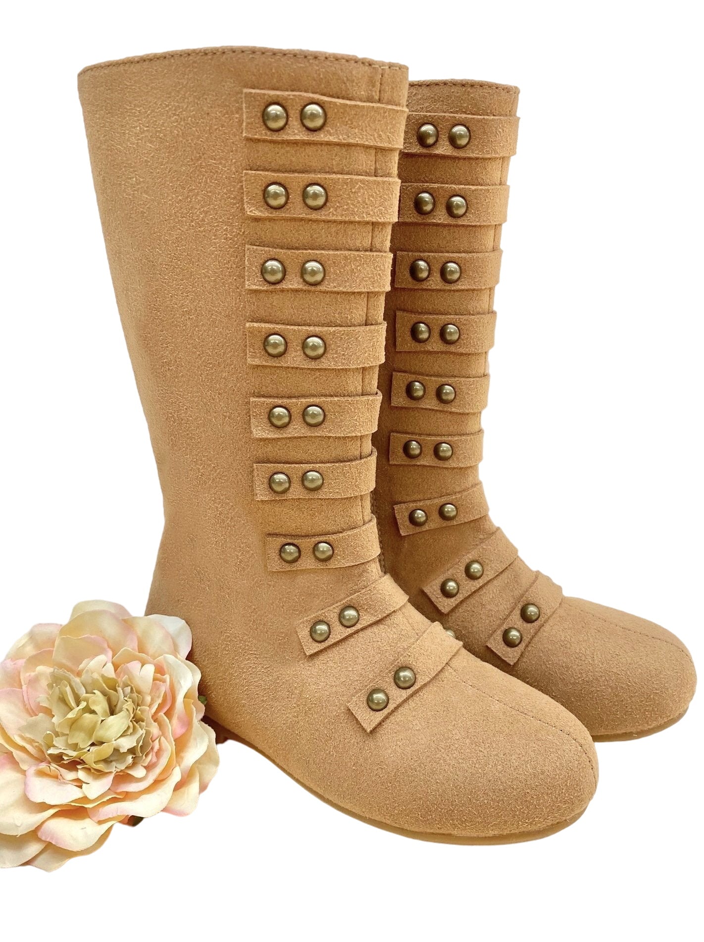 Military Style Studded Boots  By Liv And Mia