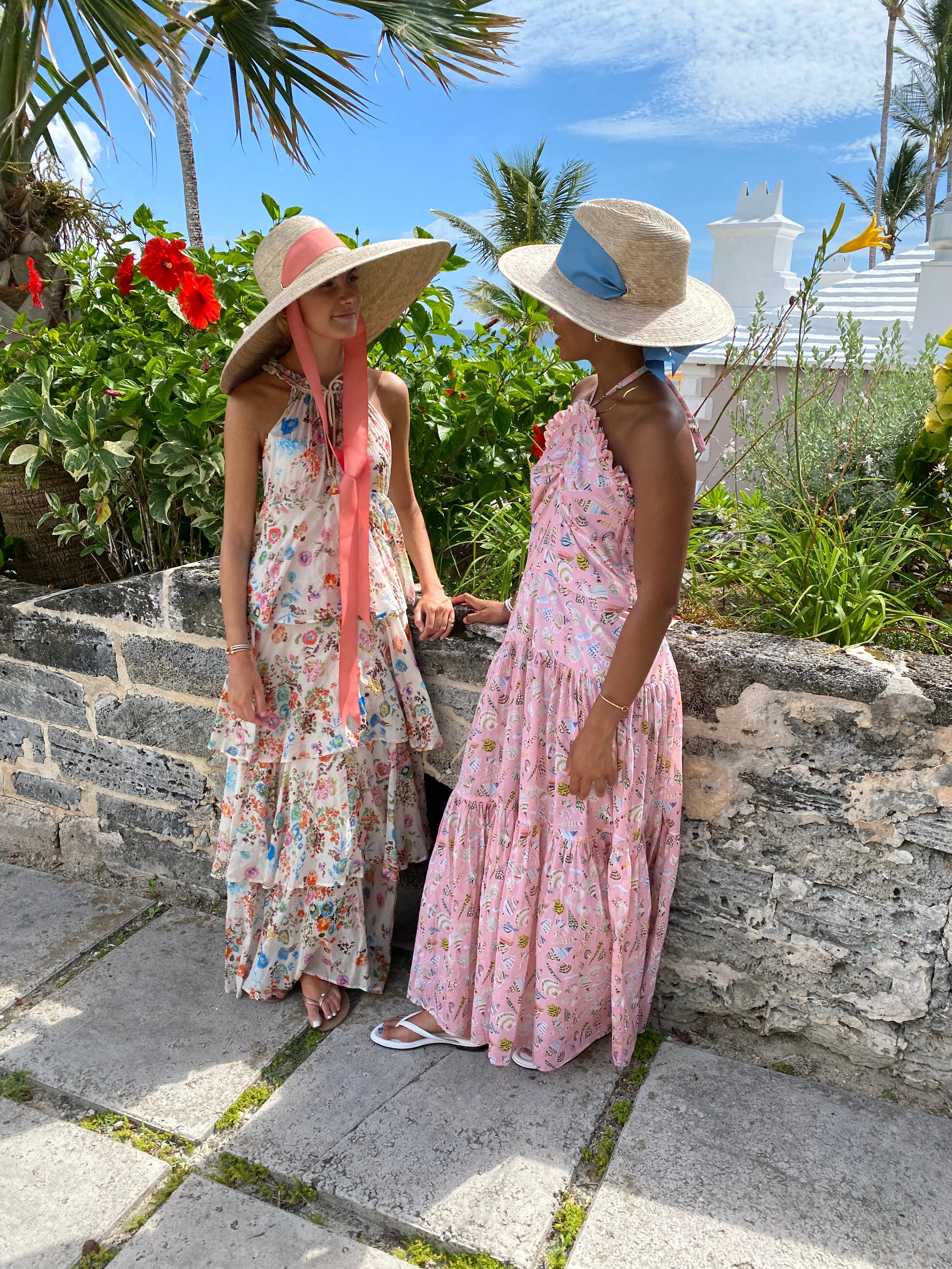 Daisy Sun Hat - French Blue Grosgrain Ribbon