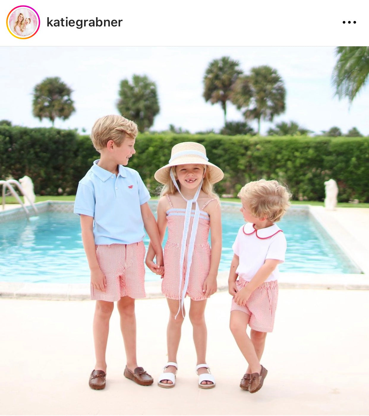 Palmetto Girl’s Hat - Long Red Grosgrain Ribbon