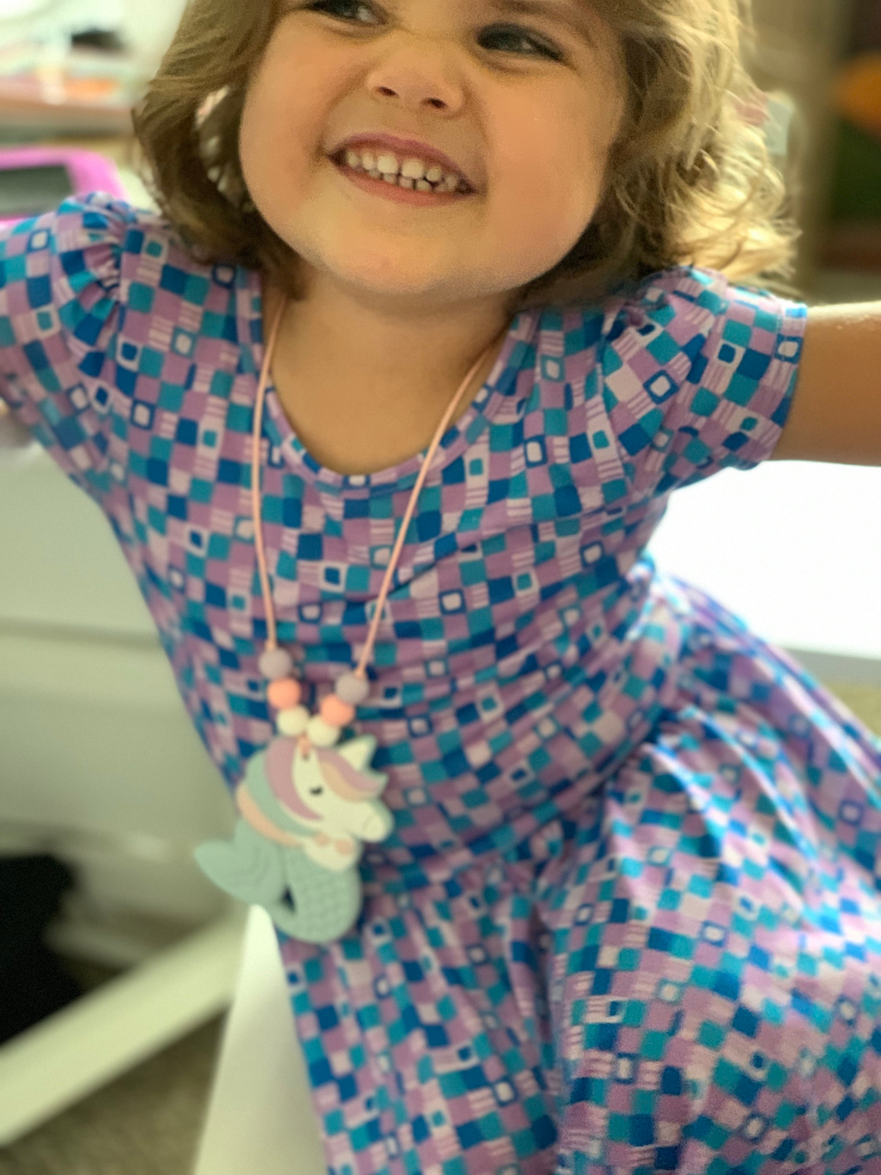 Mermicorn Sensory Chew Necklace | Kid's Sensory Chew Jewelry For Fidgety Hands