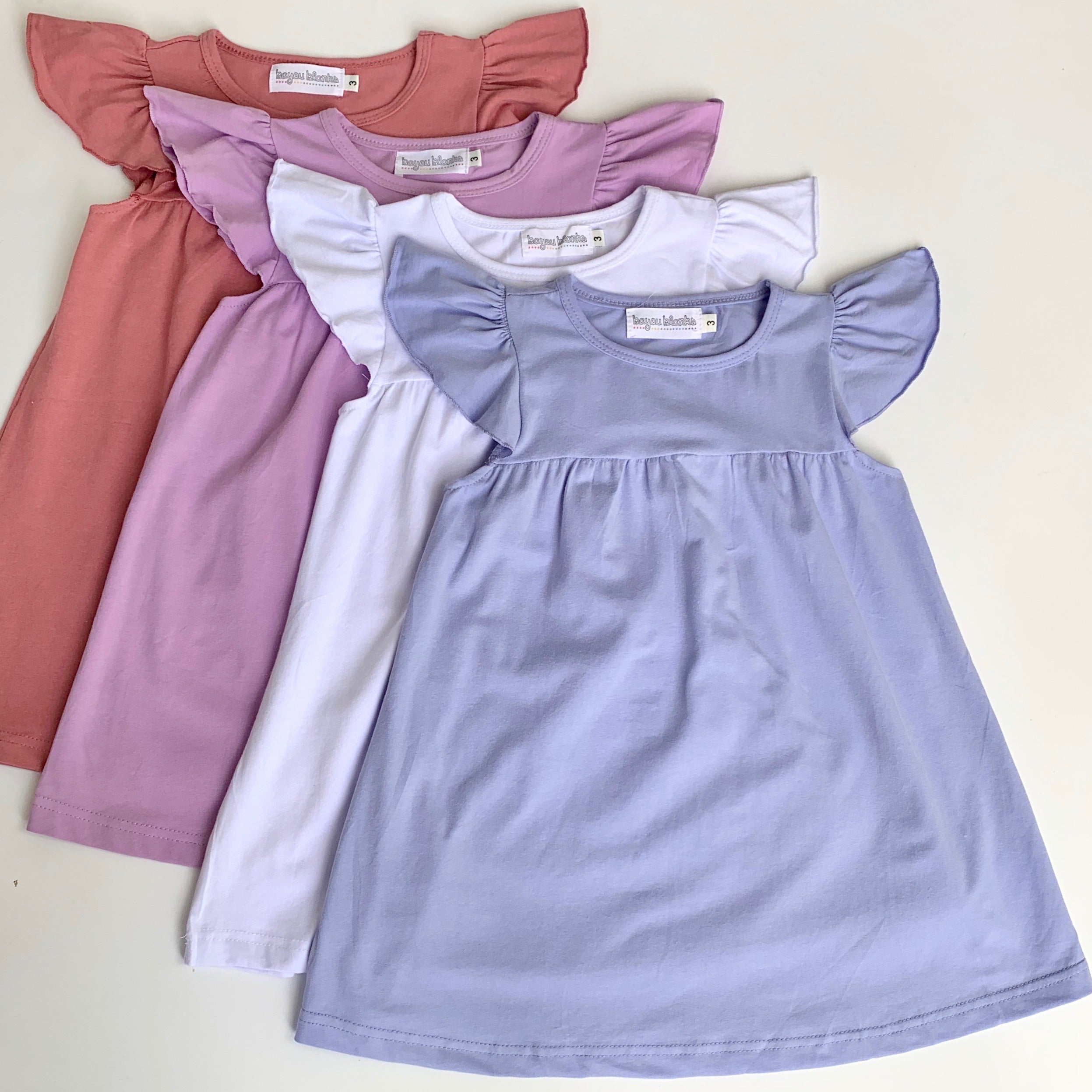 Flutter Sleeve Dress—periwinkle