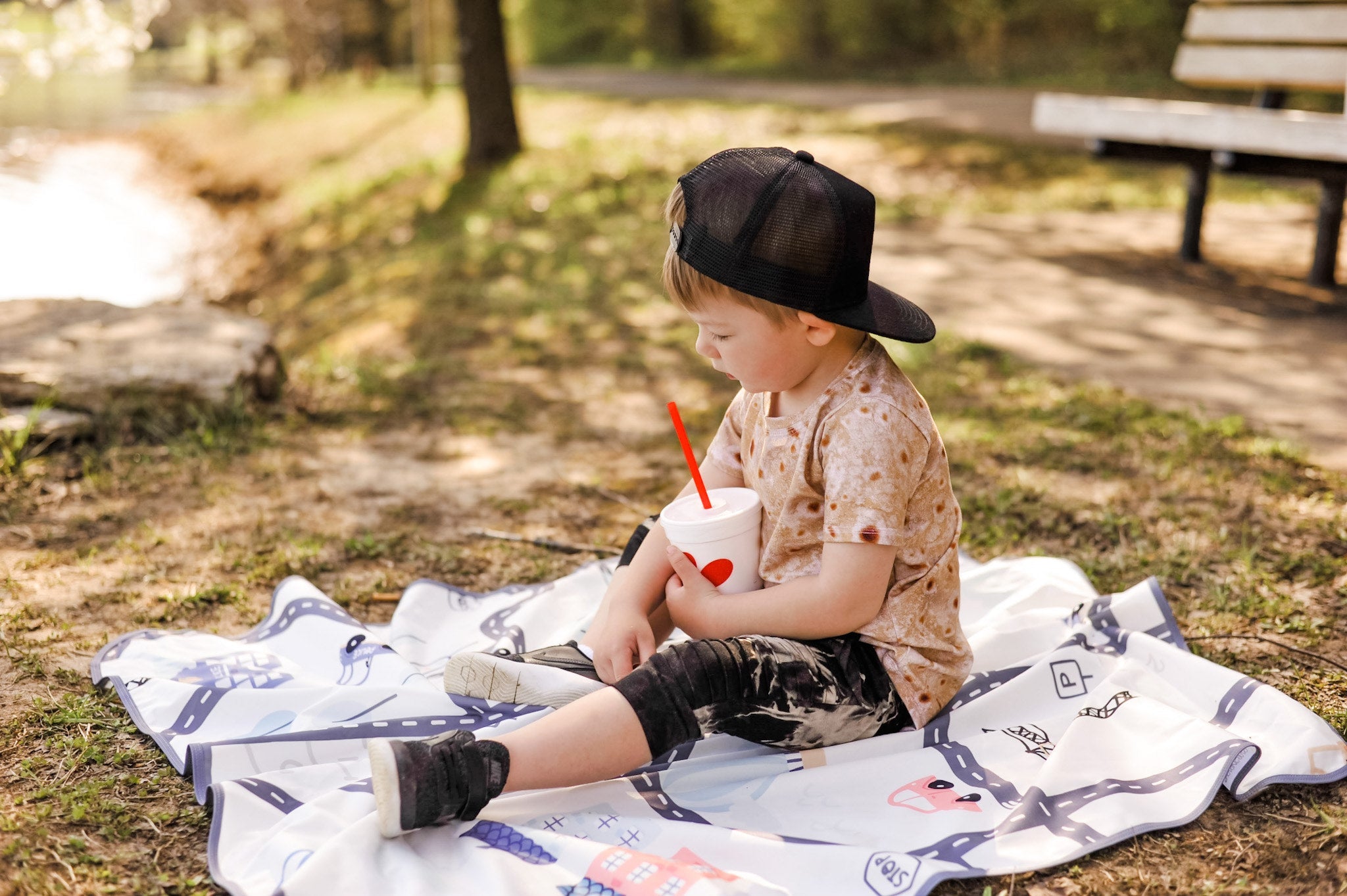 Tiny Town Splash Mat - A Waterproof Catch-all For Highchair Spills And More!