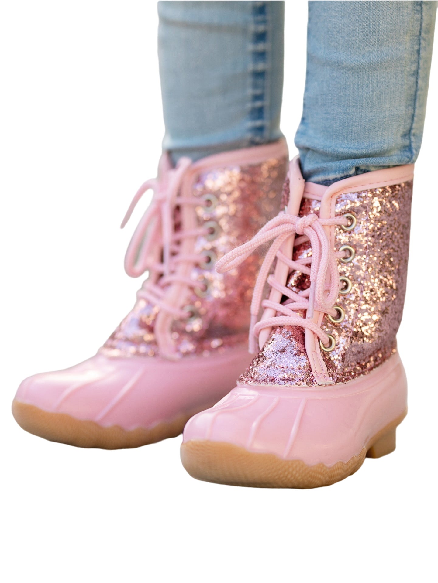 Sparkle Splash Glitter Duck Boots By Liv And Mia