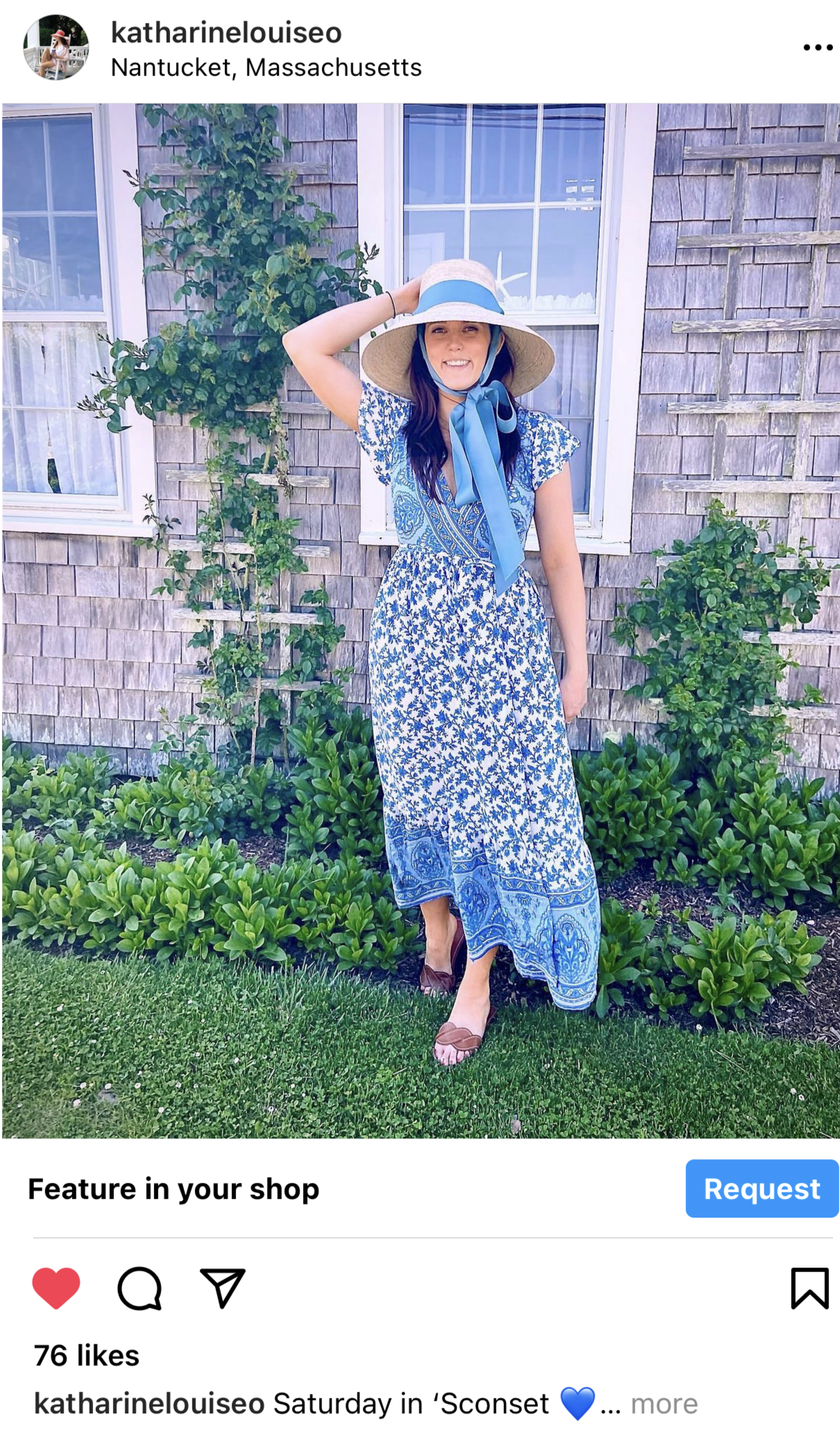 Wildflower Sun Hat - French Blue Long Grosgrain Ribbon