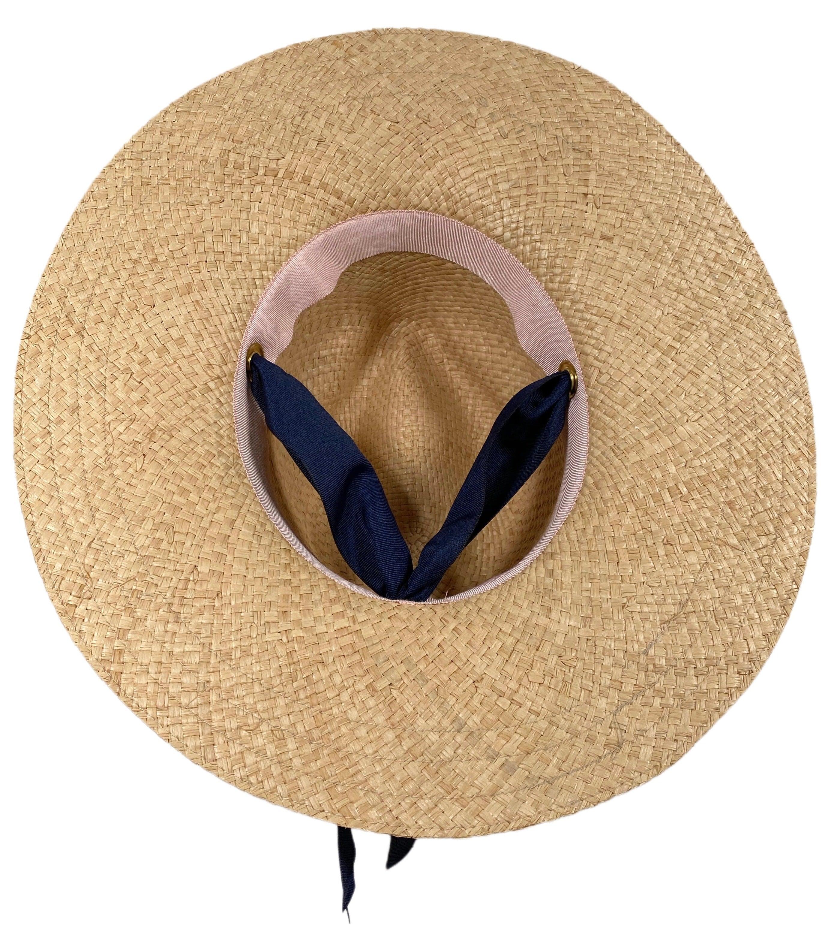 Oleander Sun Hat - Wide Navy Grosgrain Ribbon