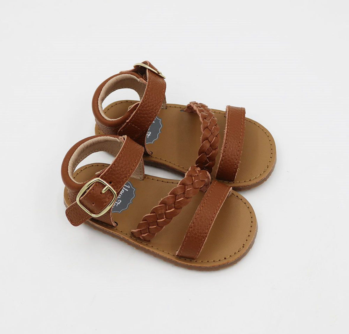 Mia Braid Sandals - Brown