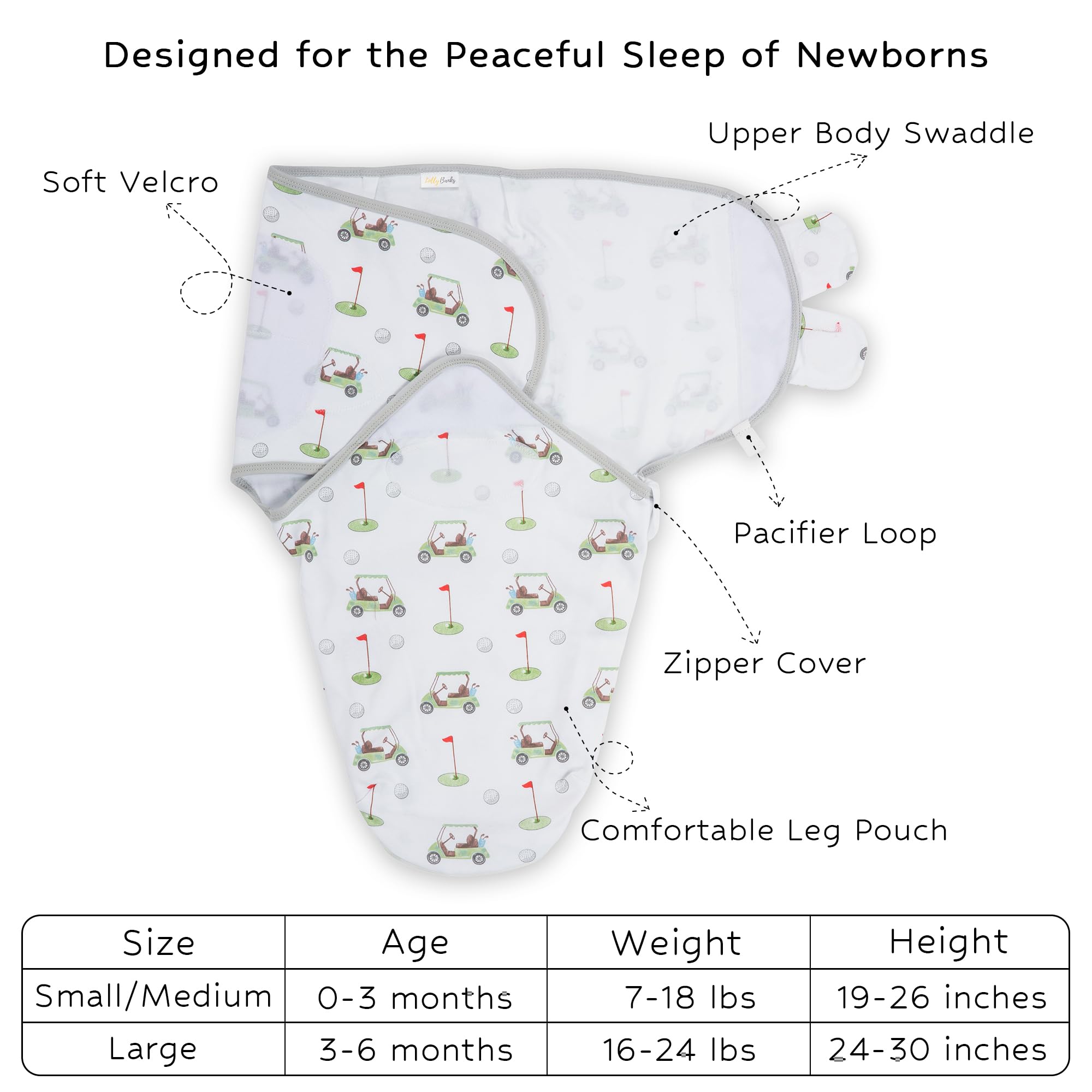Golf A Round Swaddle Sack