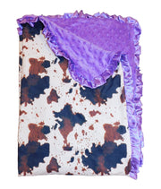 Baby Cow And Purple Minky