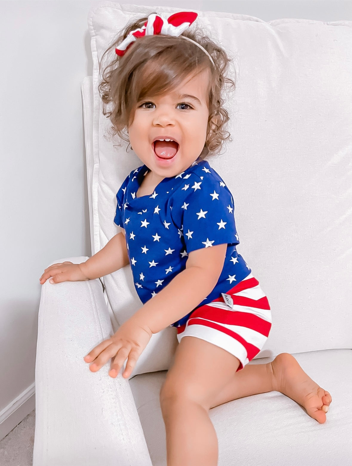 Navy Stars And Red/white Stripe Summer Lounge Set