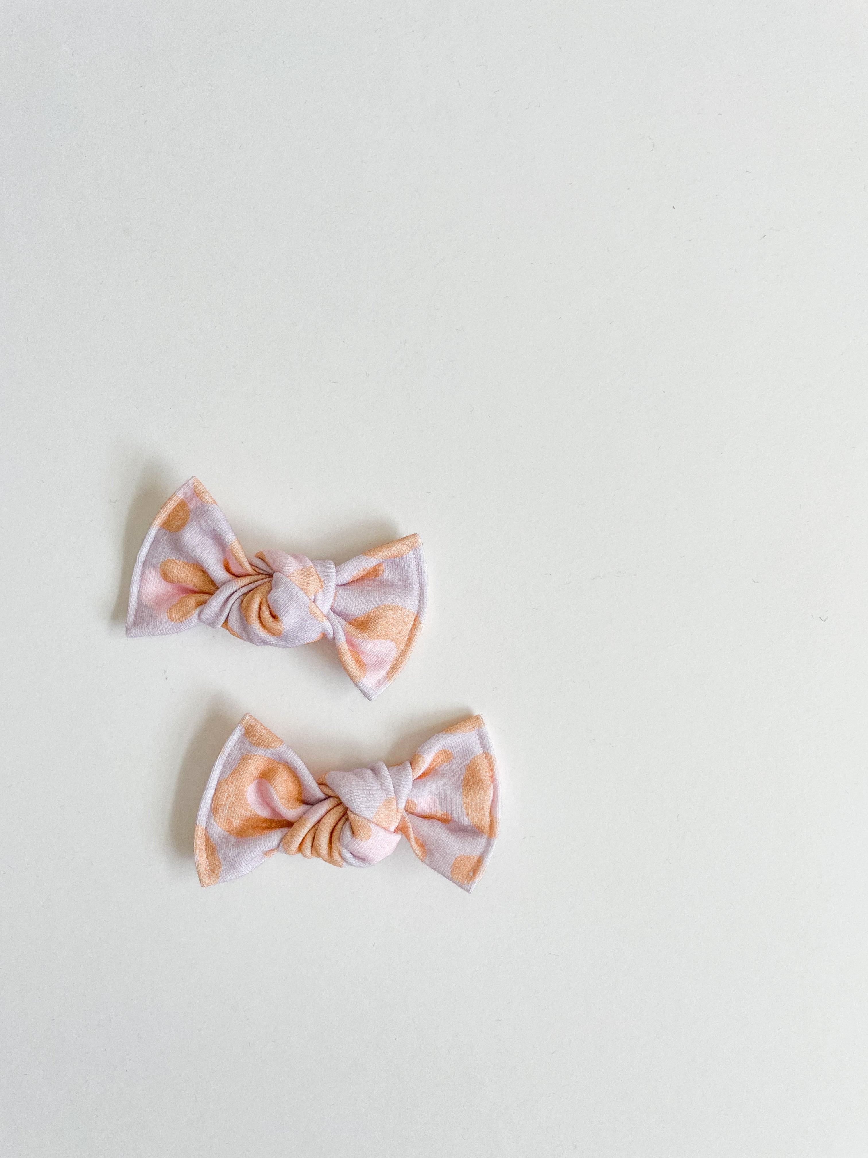 Purple Leopard Knot Bow