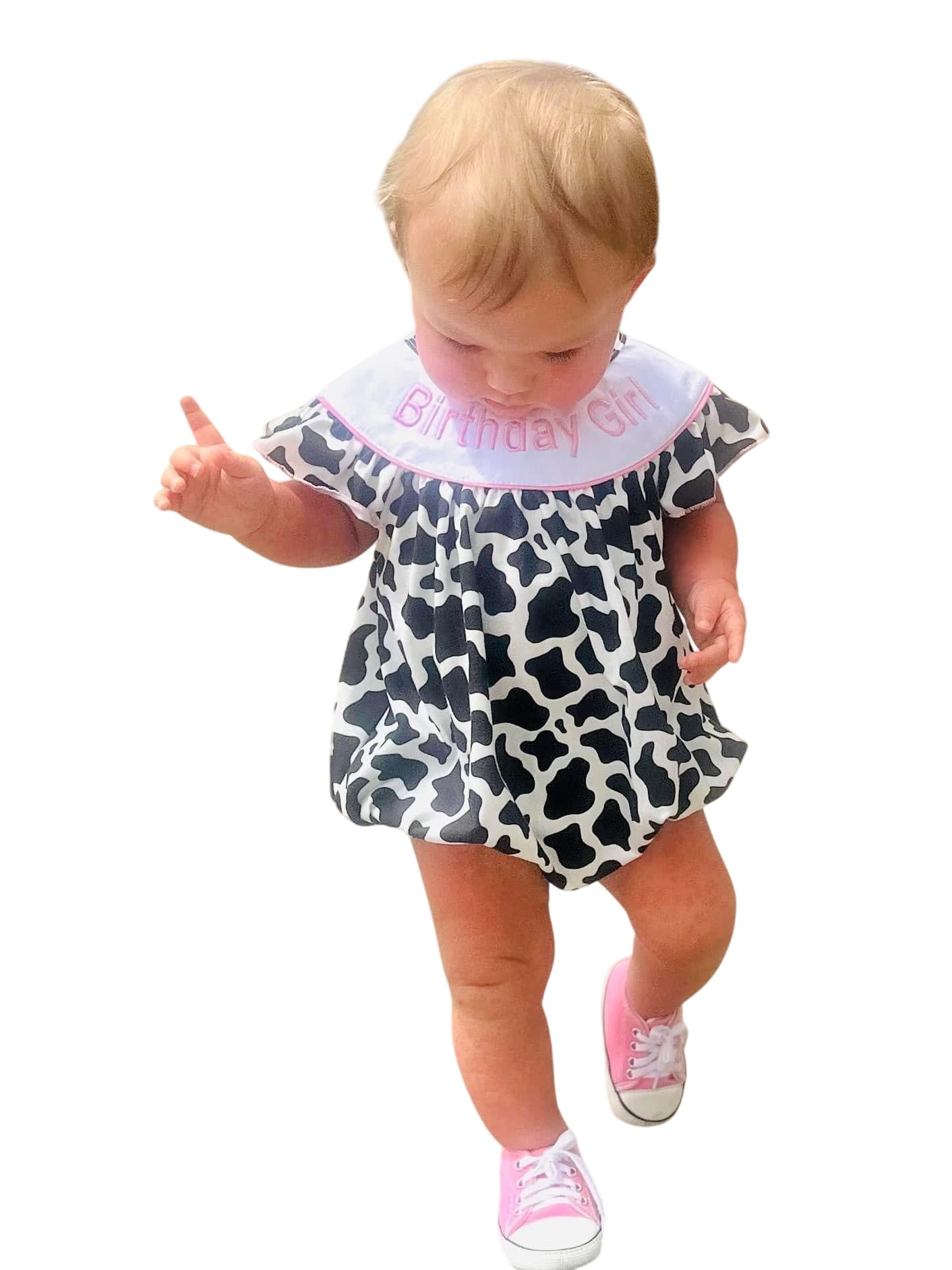 Birthday Girl Cow Romper