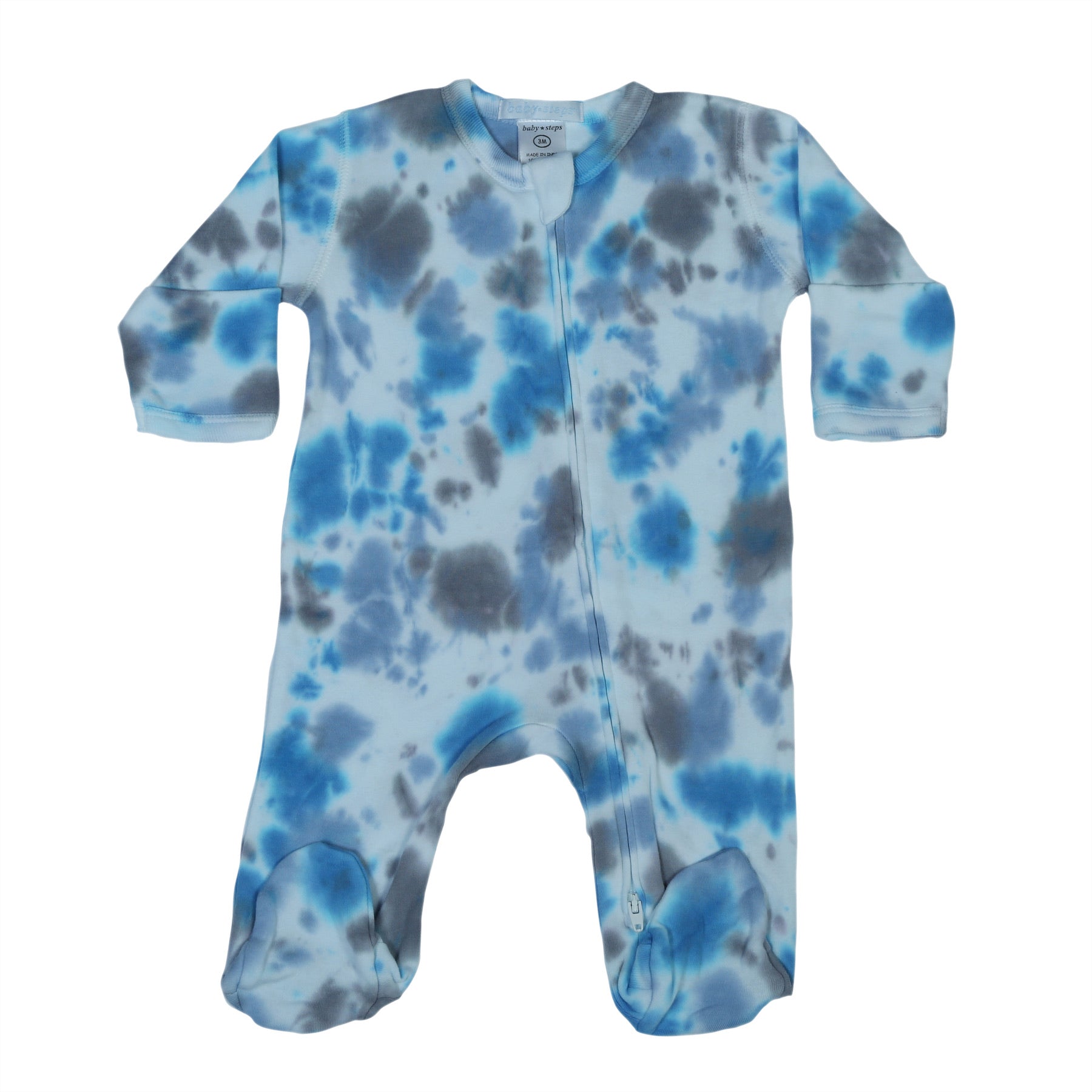 Baby Tie Dye Zipper Footie - Asa